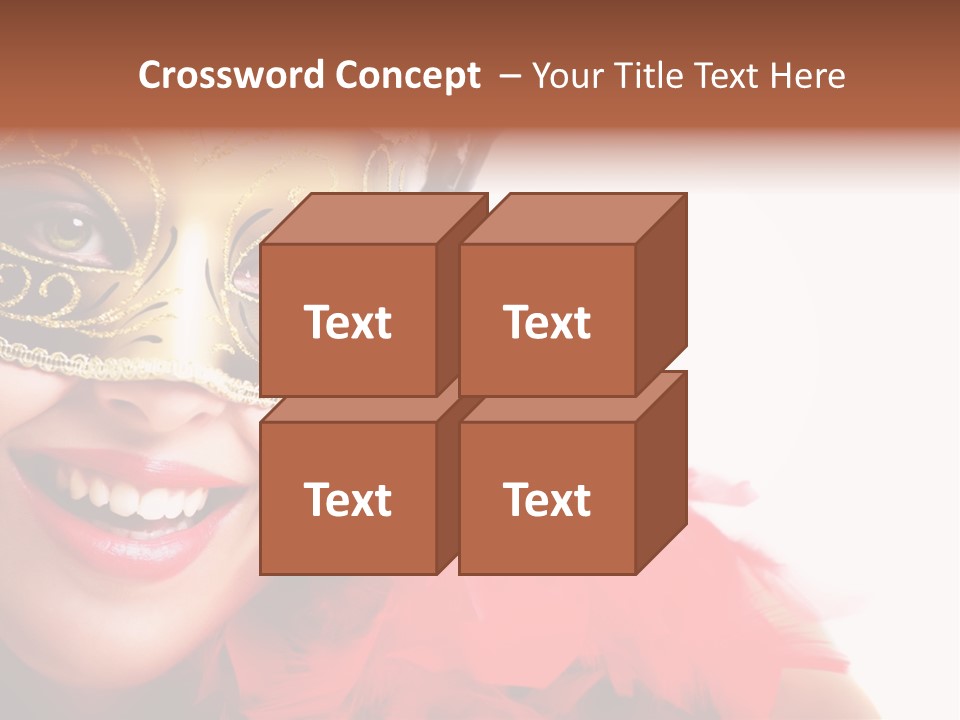 Mask Woman PowerPoint Template