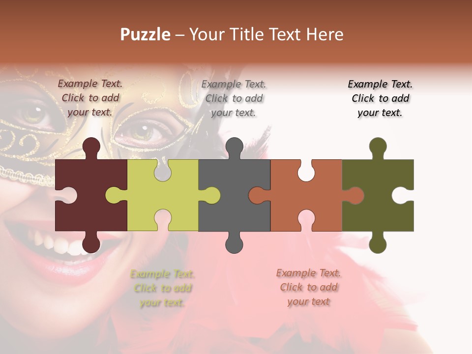 Mask Woman PowerPoint Template