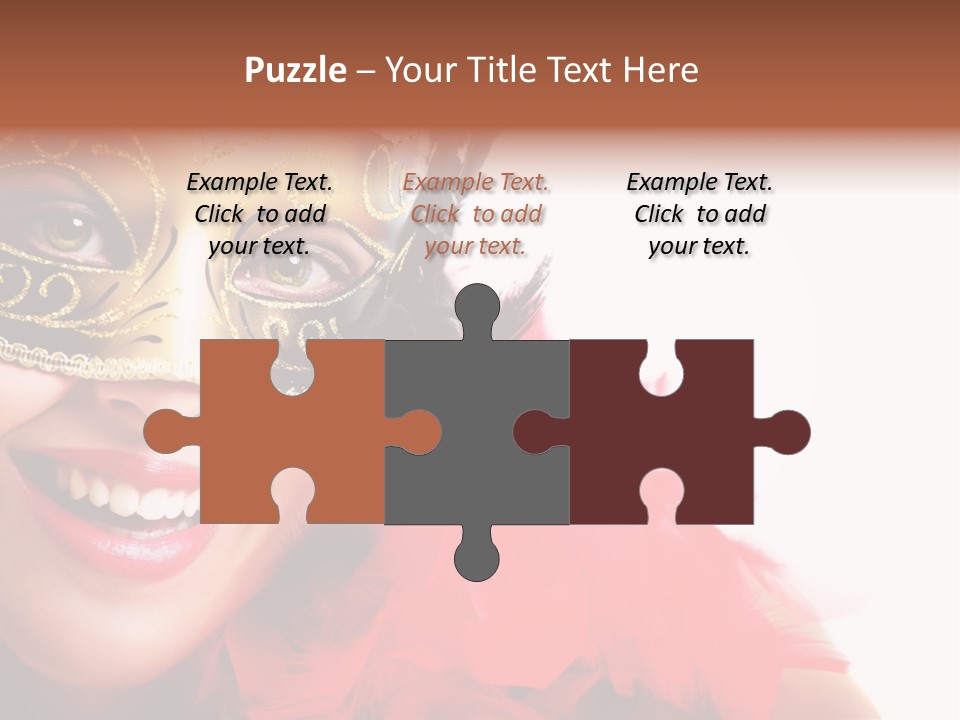 Mask Woman PowerPoint Template