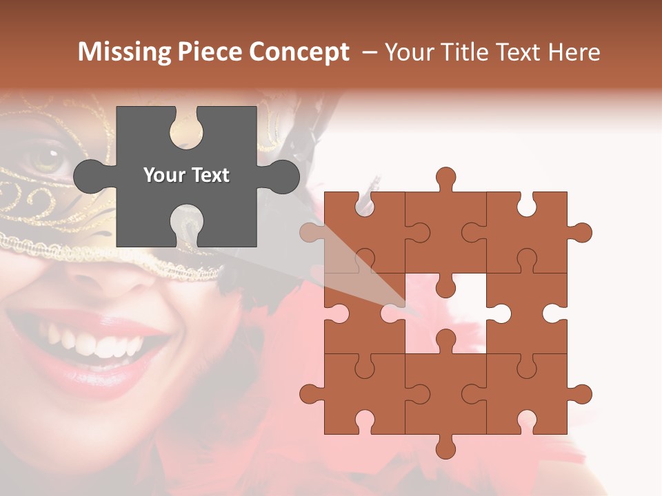 Mask Woman PowerPoint Template