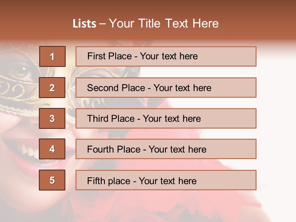 Mask Woman PowerPoint Template