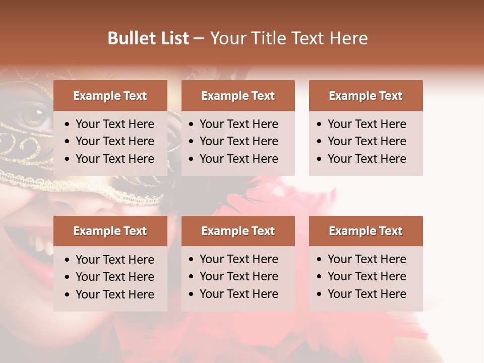 Mask Woman PowerPoint Template