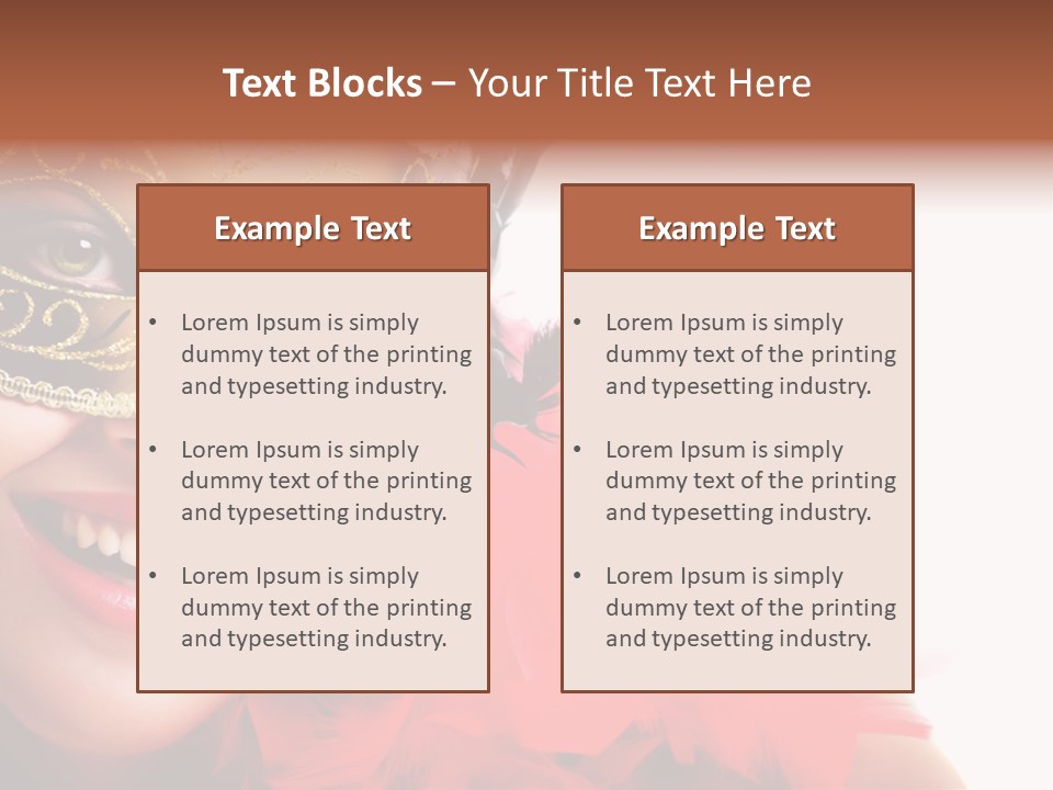 Mask Woman PowerPoint Template