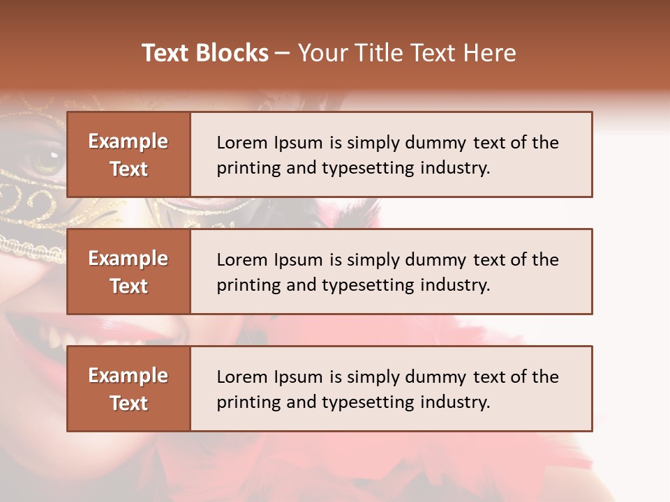 Mask Woman PowerPoint Template