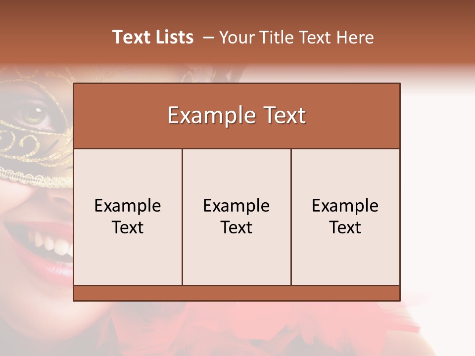 Mask Woman PowerPoint Template