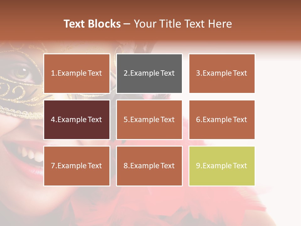 Mask Woman PowerPoint Template