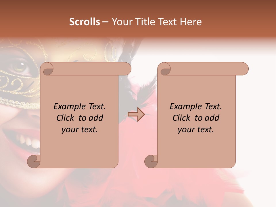 Mask Woman PowerPoint Template