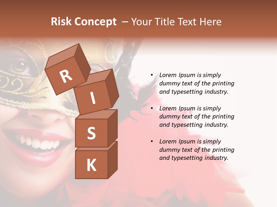 Mask Woman PowerPoint Template