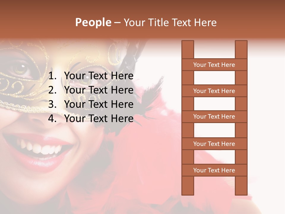 Mask Woman PowerPoint Template