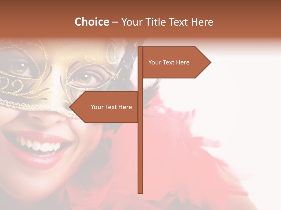 Mask Woman PowerPoint Template