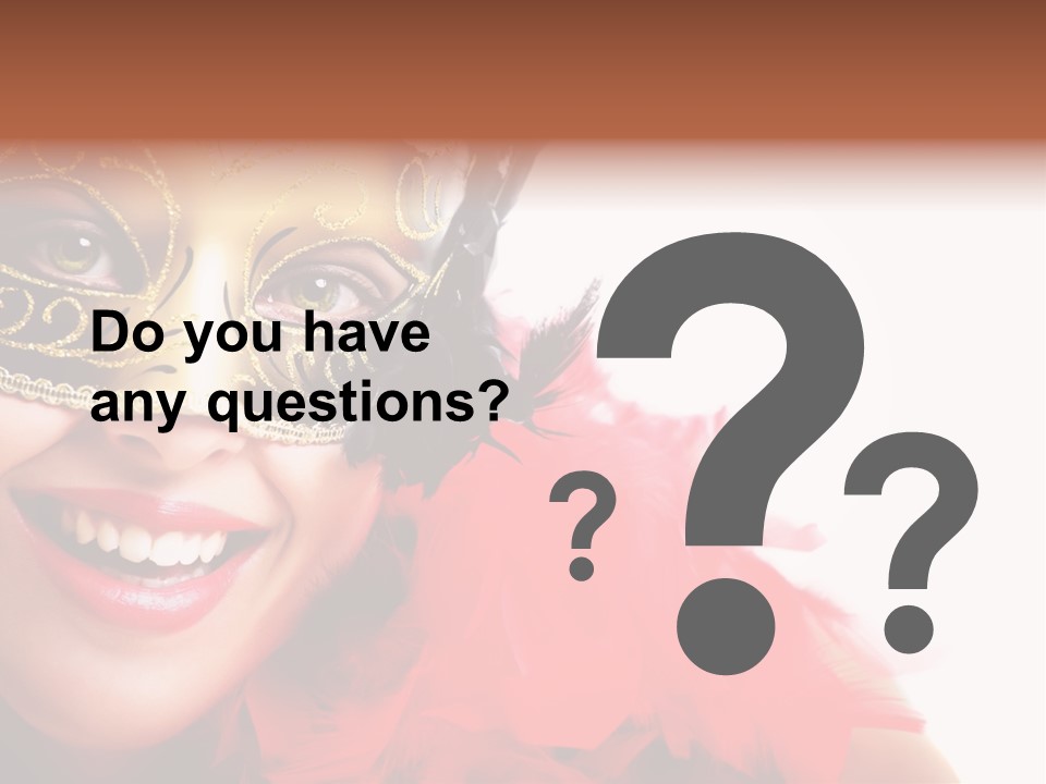 Mask Woman PowerPoint Template