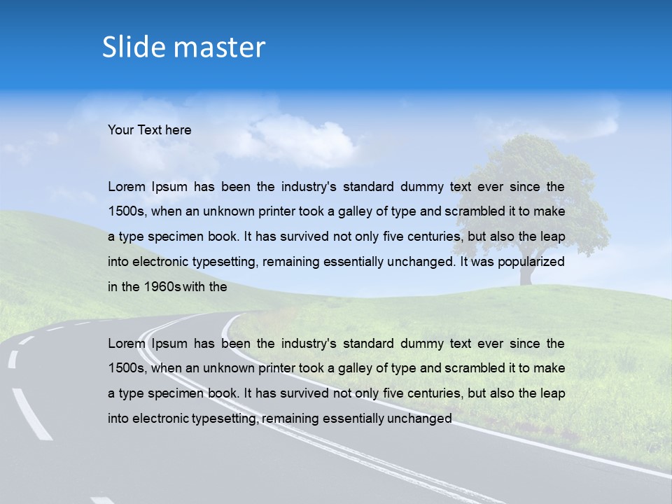 Tree In A Field PowerPoint Template