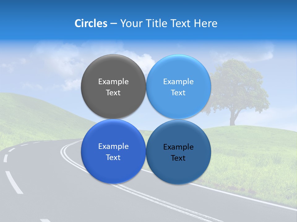 Tree In A Field PowerPoint Template