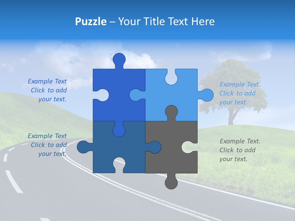 Tree In A Field PowerPoint Template