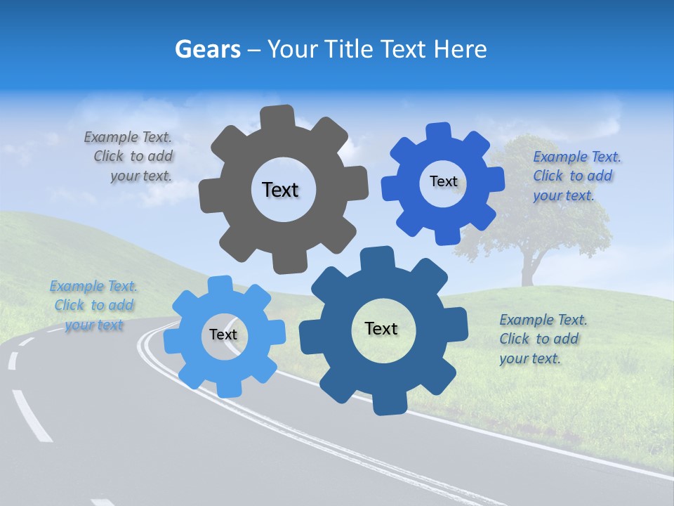 Tree In A Field PowerPoint Template