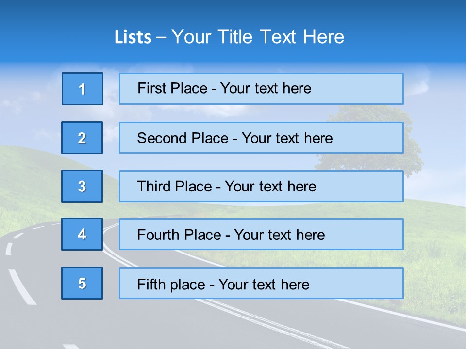 Tree In A Field PowerPoint Template