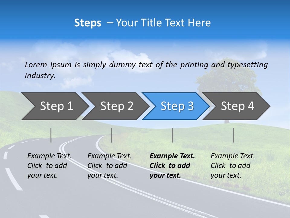 Tree In A Field PowerPoint Template