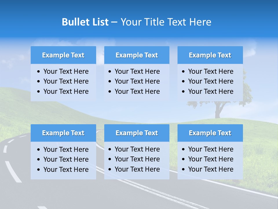 Tree In A Field PowerPoint Template