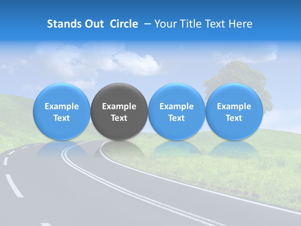 Tree In A Field PowerPoint Template