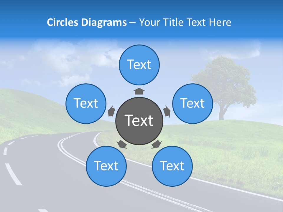 Tree In A Field PowerPoint Template