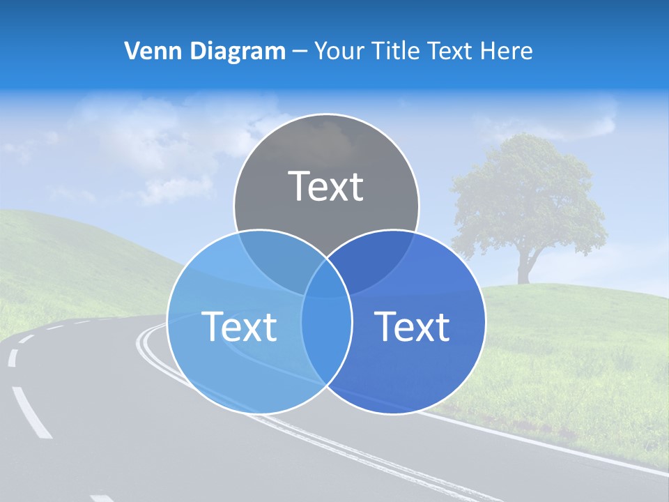Tree In A Field PowerPoint Template