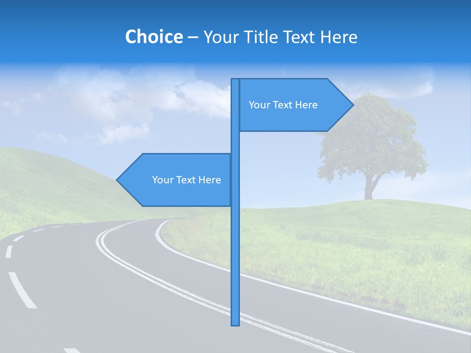 Tree In A Field PowerPoint Template