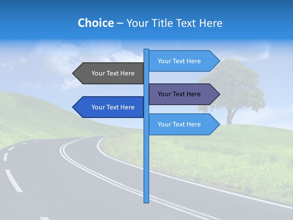 Tree In A Field PowerPoint Template