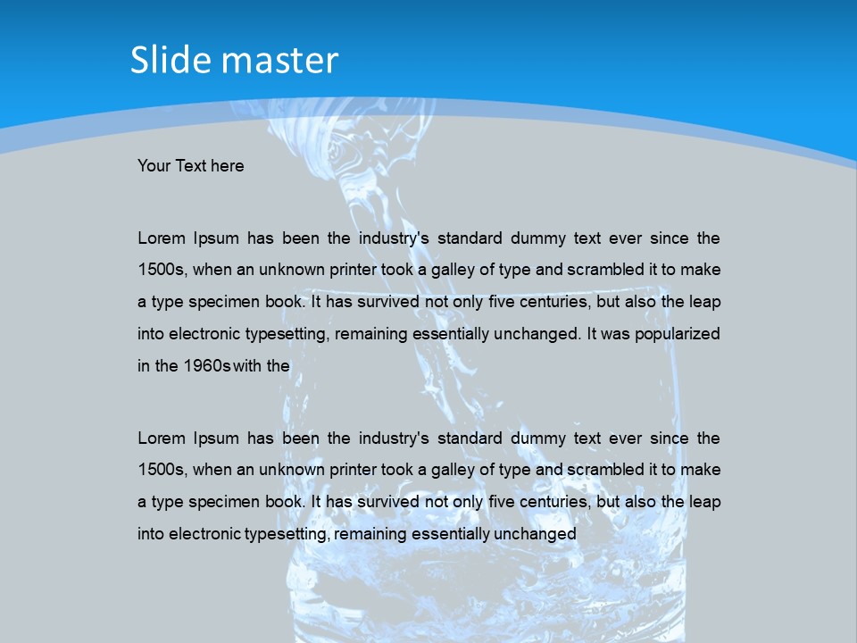 Water Splashing PowerPoint Template