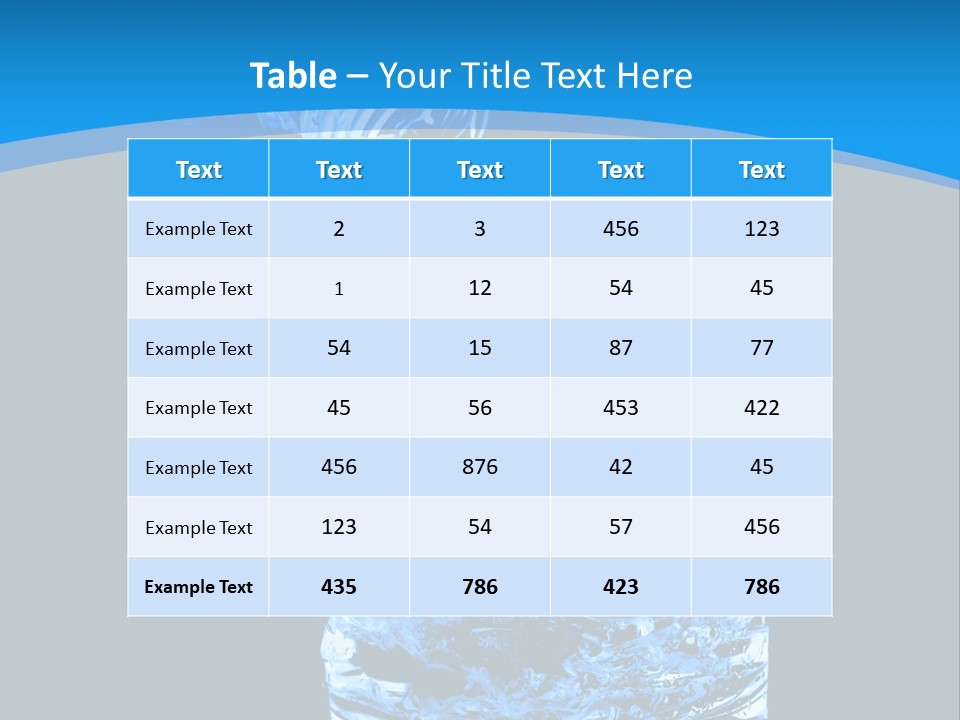 Water Splashing PowerPoint Template