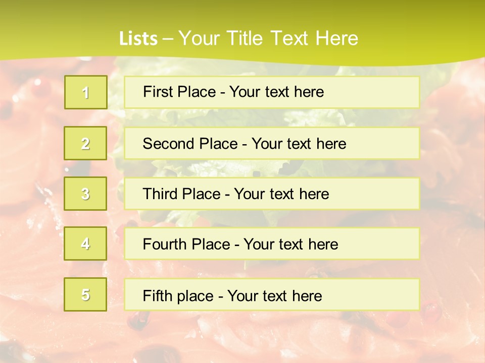 Carpaccio Z Łososia PowerPoint Template