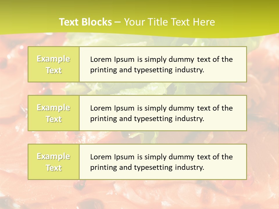 Carpaccio Z Łososia PowerPoint Template