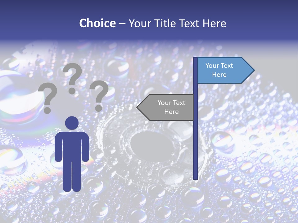 Cd Rom Disk Water PowerPoint Template