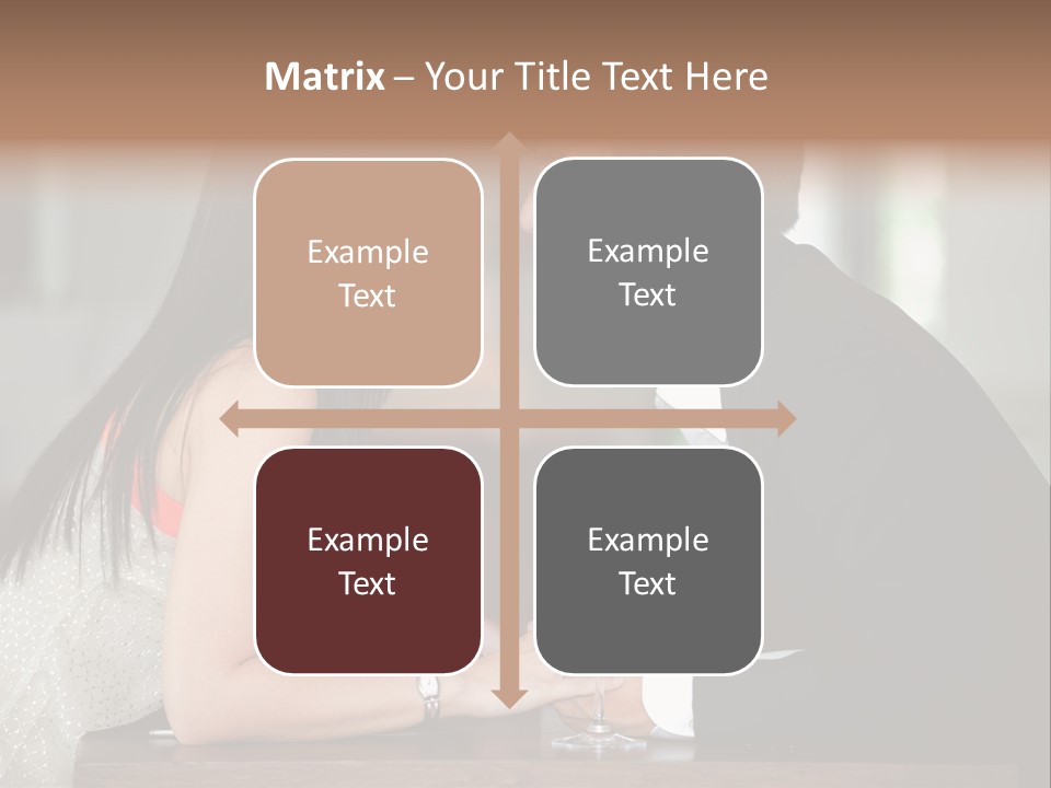 Holding Hands Over Dinner PowerPoint Template