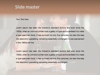 Holding Hands Over Dinner PowerPoint Template