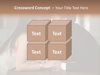 Holding Hands Over Dinner PowerPoint Template