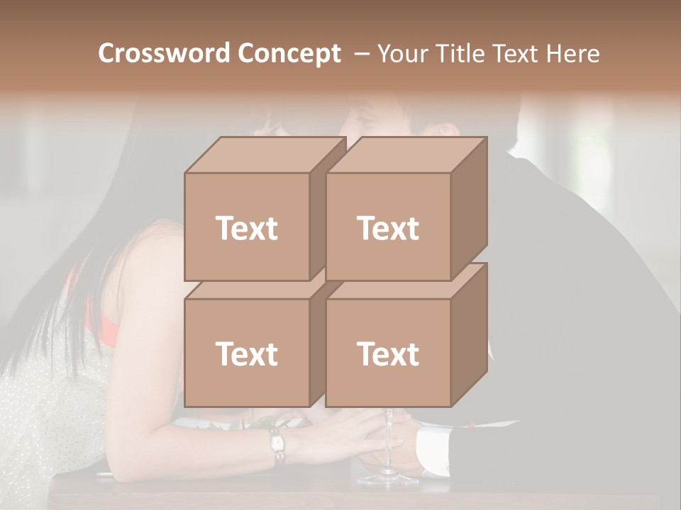 Holding Hands Over Dinner PowerPoint Template