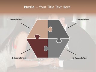 Holding Hands Over Dinner PowerPoint Template