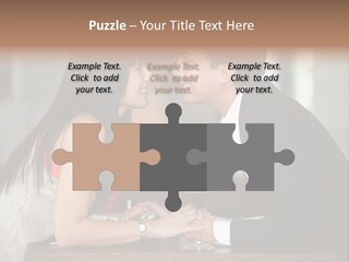 Holding Hands Over Dinner PowerPoint Template