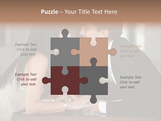 Holding Hands Over Dinner PowerPoint Template