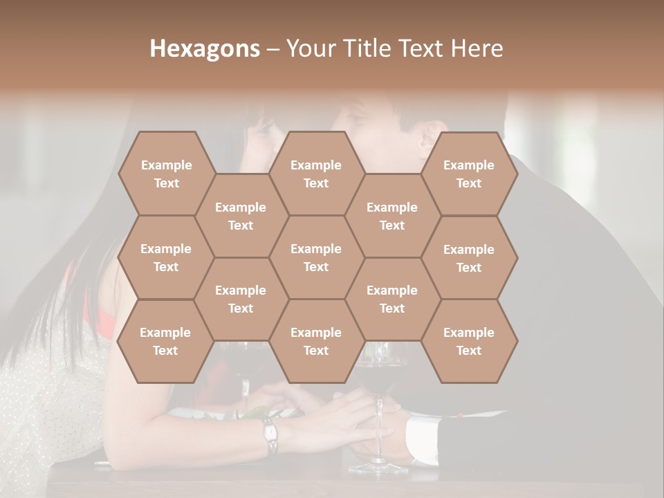 Holding Hands Over Dinner PowerPoint Template