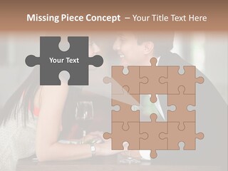 Holding Hands Over Dinner PowerPoint Template