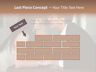 Holding Hands Over Dinner PowerPoint Template