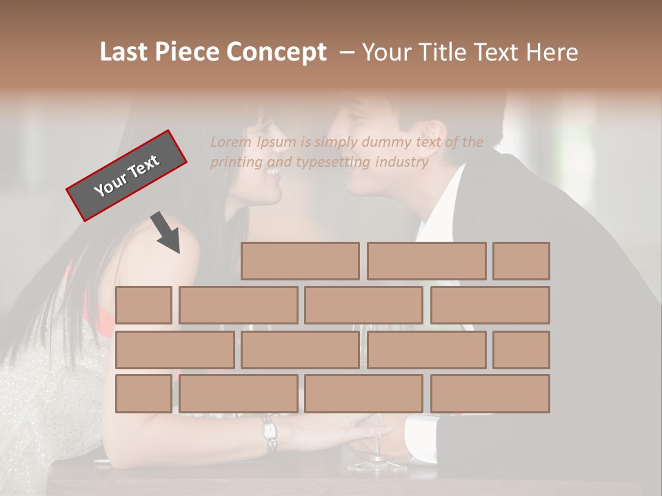 Holding Hands Over Dinner PowerPoint Template