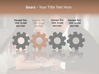 Holding Hands Over Dinner PowerPoint Template