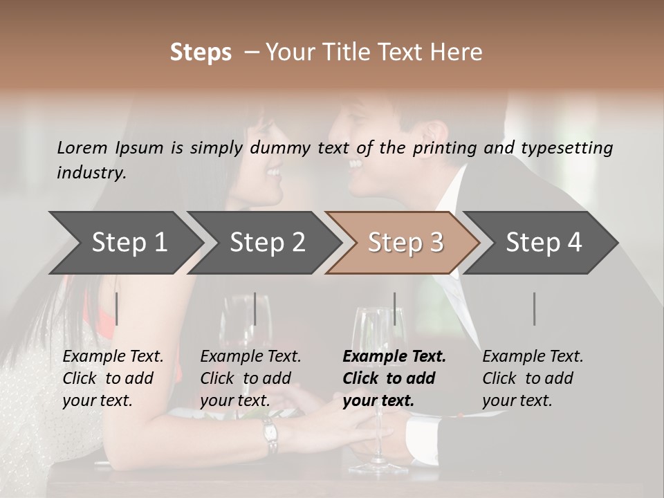 Holding Hands Over Dinner PowerPoint Template