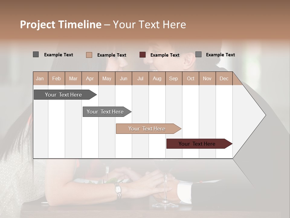 Holding Hands Over Dinner PowerPoint Template