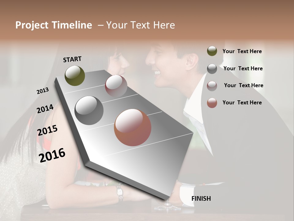 Holding Hands Over Dinner PowerPoint Template