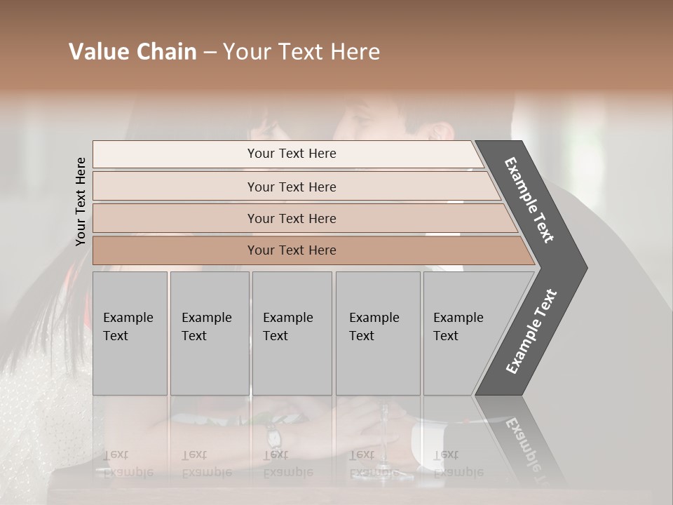 Holding Hands Over Dinner PowerPoint Template