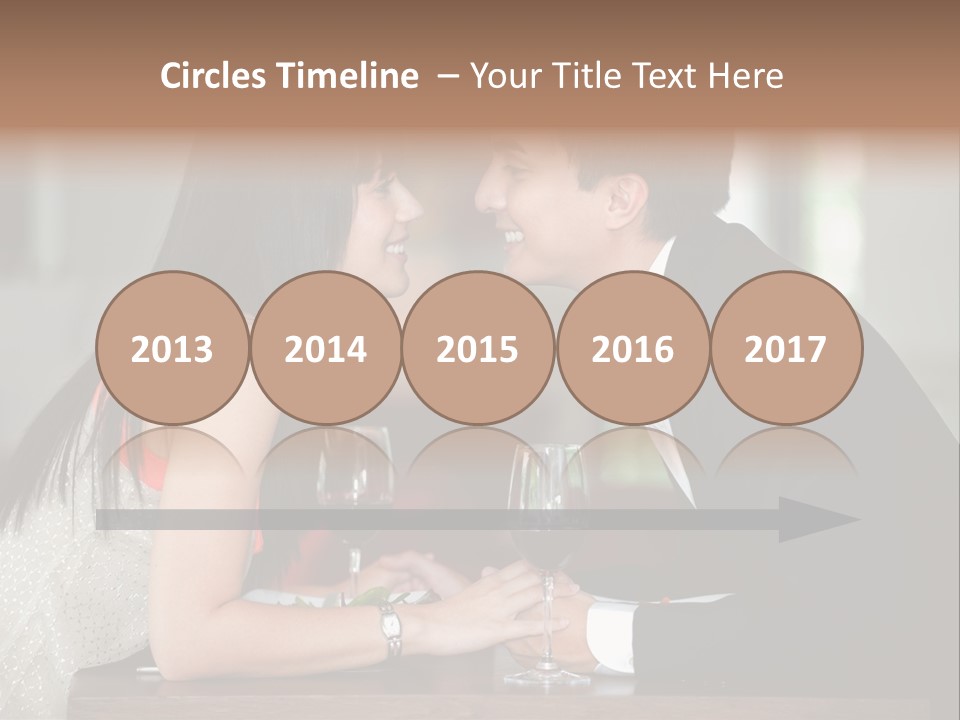 Holding Hands Over Dinner PowerPoint Template