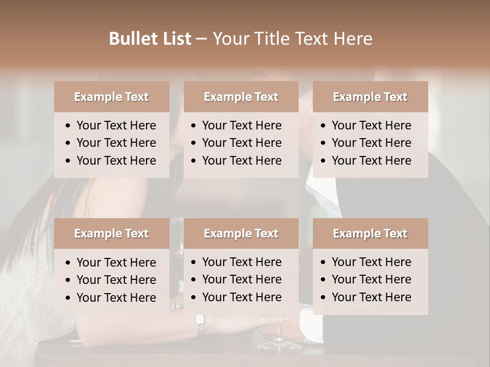 Holding Hands Over Dinner PowerPoint Template